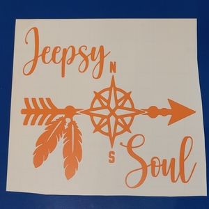 Jeep Vinyl Sticker "Jeepsy Soul" Adorable!!!